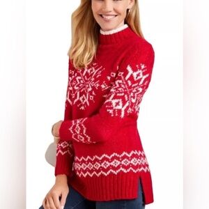Talbots Snowflake Fair Isle Sweater, size XL